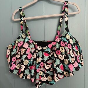 Torrid Multicolor Pool Float Swim Top